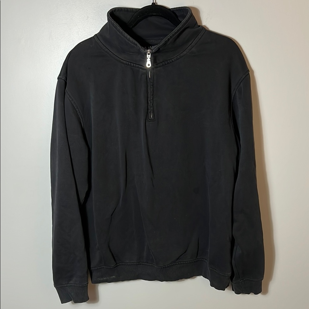 Team LTD Unisex Black Sweater Quarter Zip